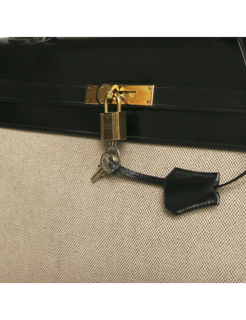 Kelly 35 HERMES toile et cuir 
