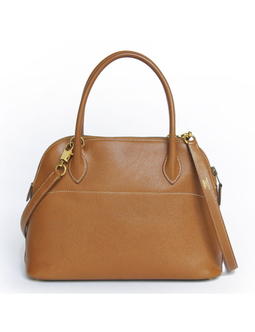 Mini bolide HERMES cuir courchevel gold