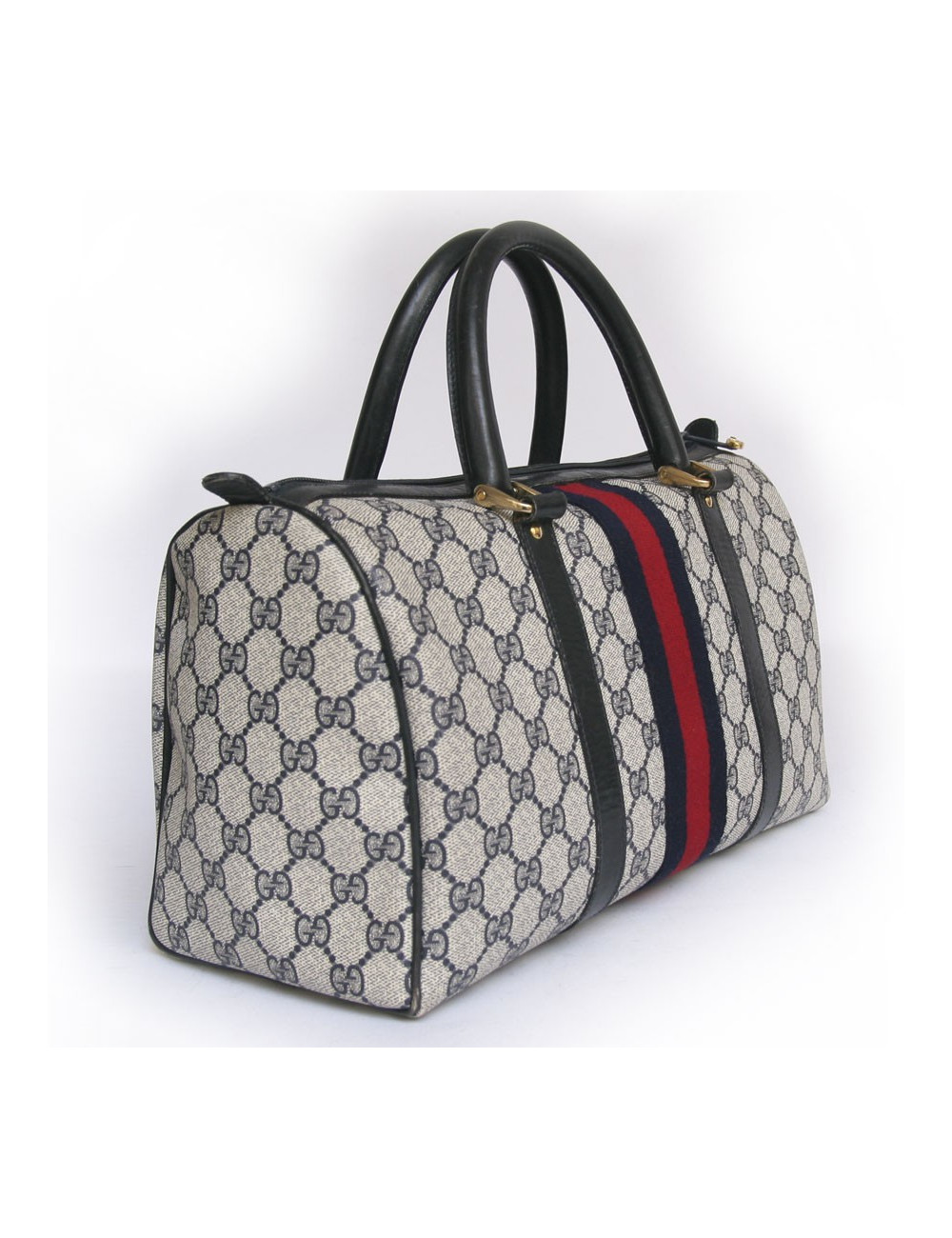 Sac GUCCI à motif et bande rouge 