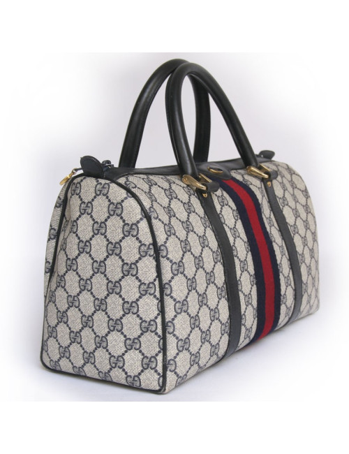 Sac GUCCI à motif et bande rouge 