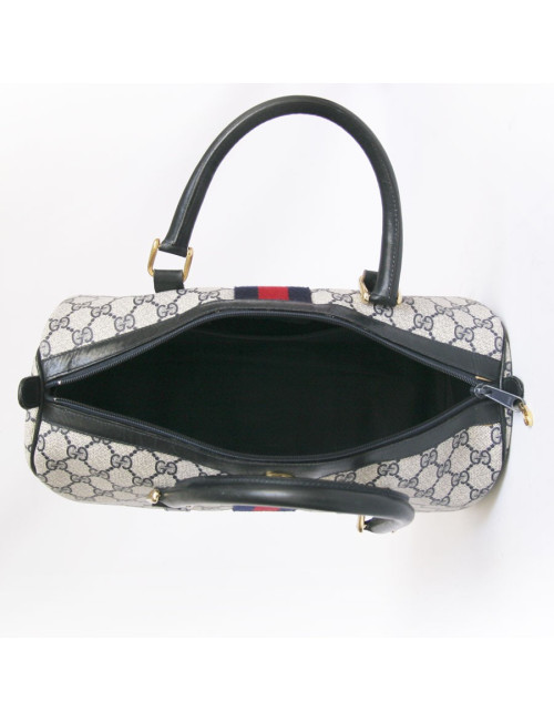 Sac GUCCI à motif et bande rouge 