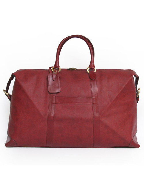 Sac de voyage DIOR en toile embossée rouge