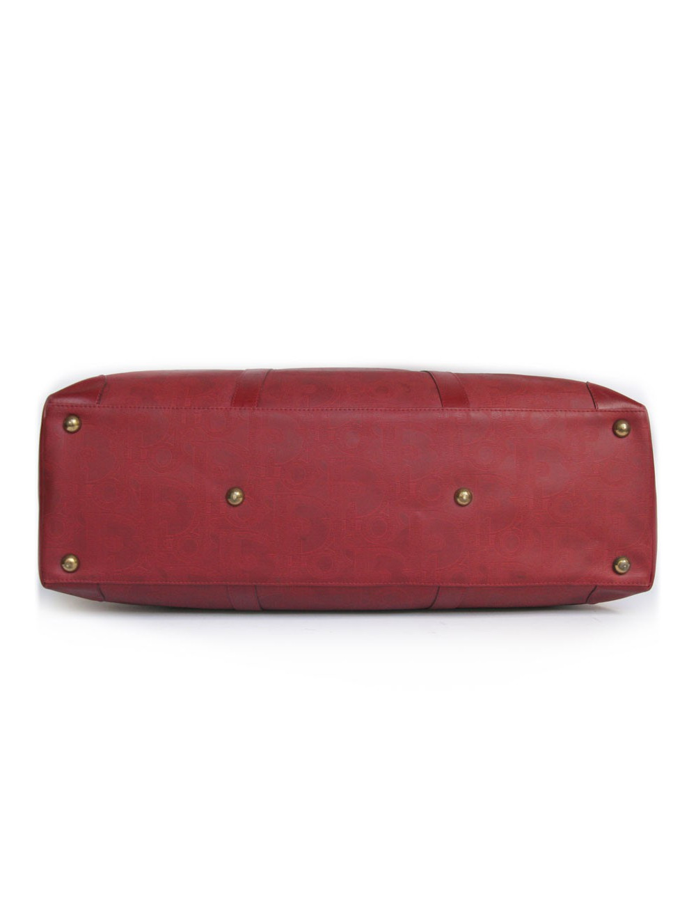 Sac de voyage DIOR en toile embossée rouge