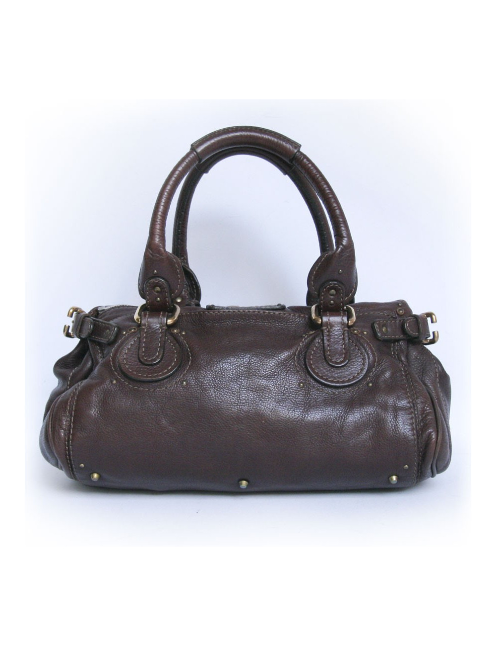 Sac Paddington CHLOE en cuir marron