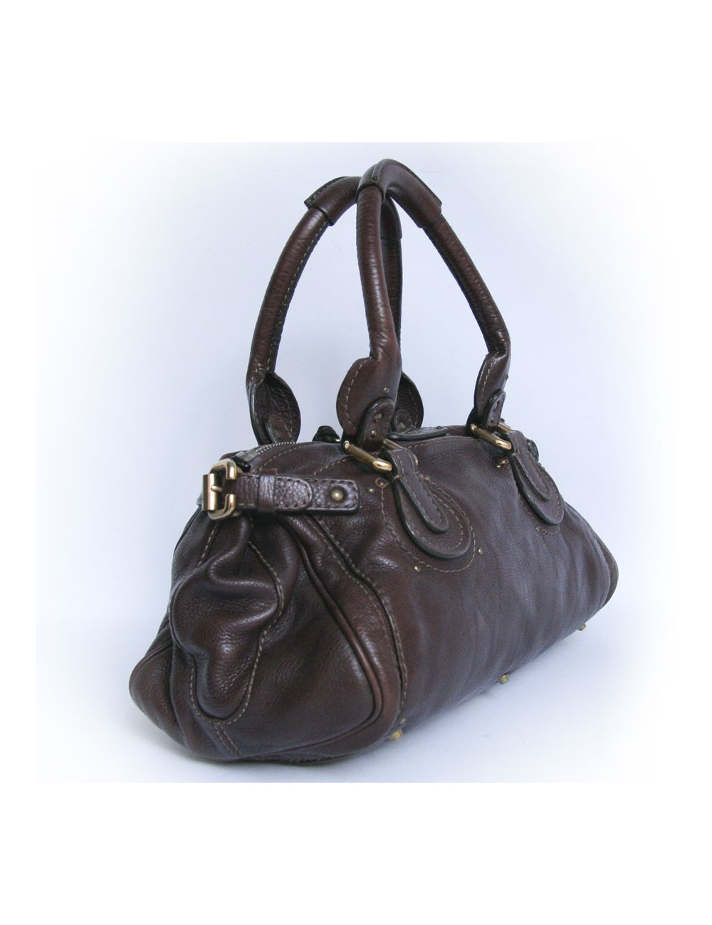 Sac Paddington CHLOE en cuir marron