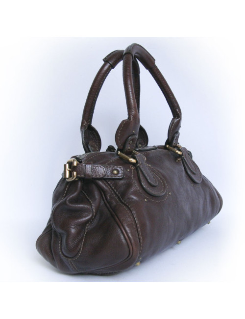 Sac Paddington CHLOE en cuir marron