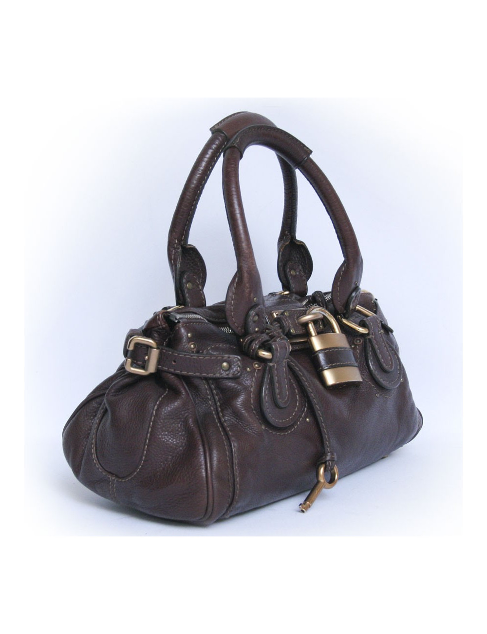 Sac Paddington CHLOE en cuir marron