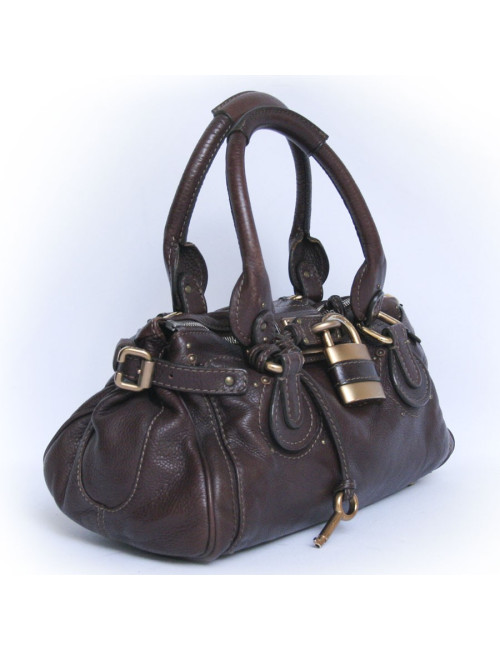 Sac Paddington CHLOE en cuir marron
