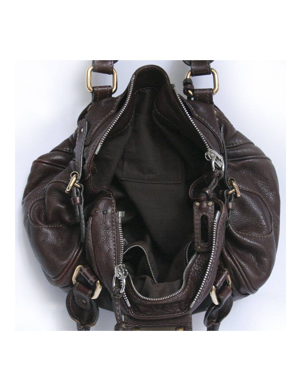 Sac Paddington CHLOE en cuir marron