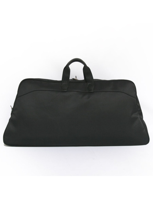 HERMÈS tennis bag in black chevron canvas with its towel