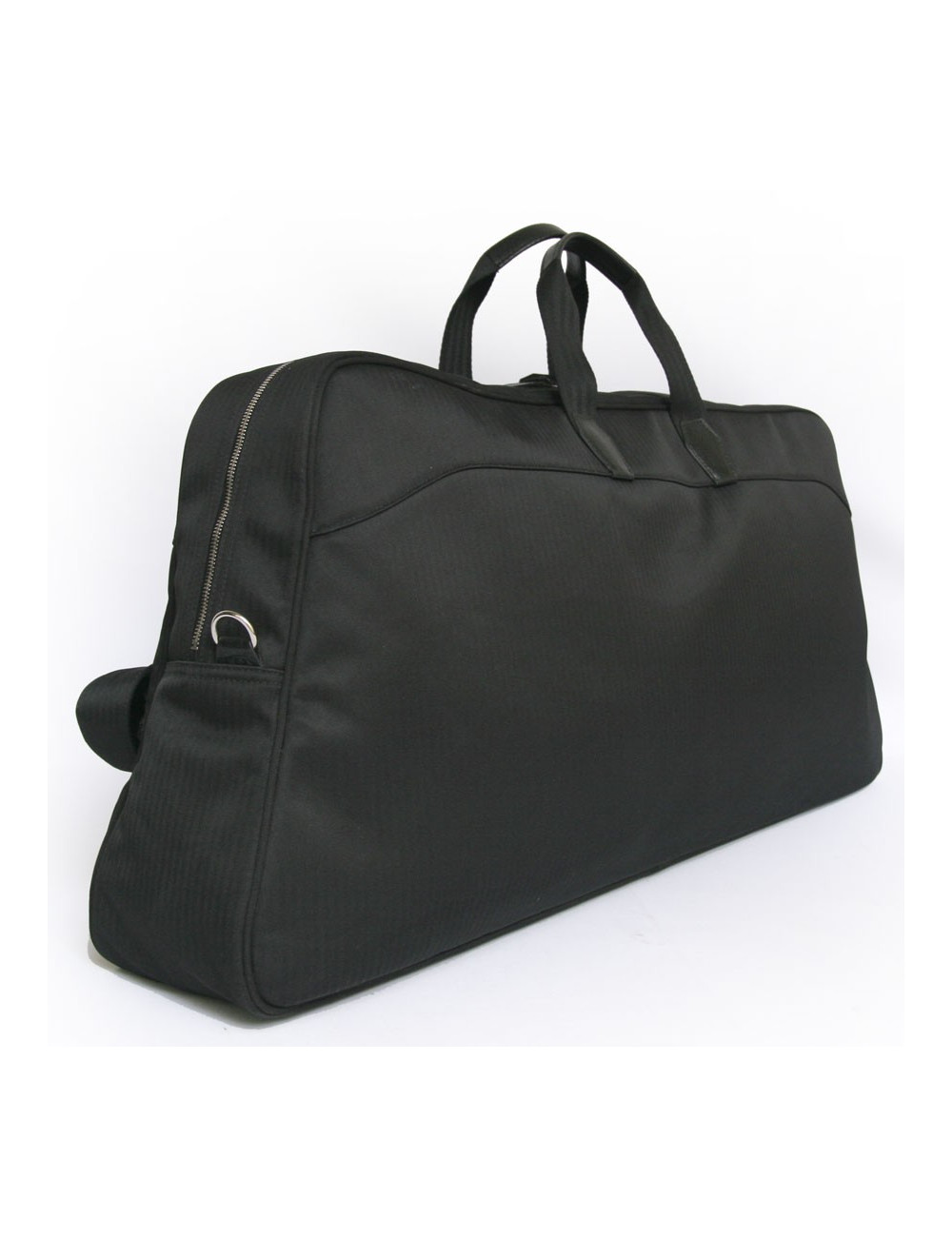 HERMÈS tennis bag in black chevron canvas with its towel