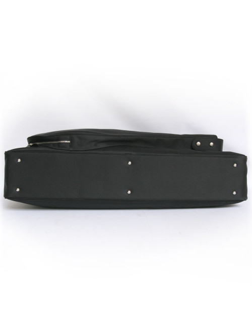 Sac de tennis HERMES en toile chevrons noirs