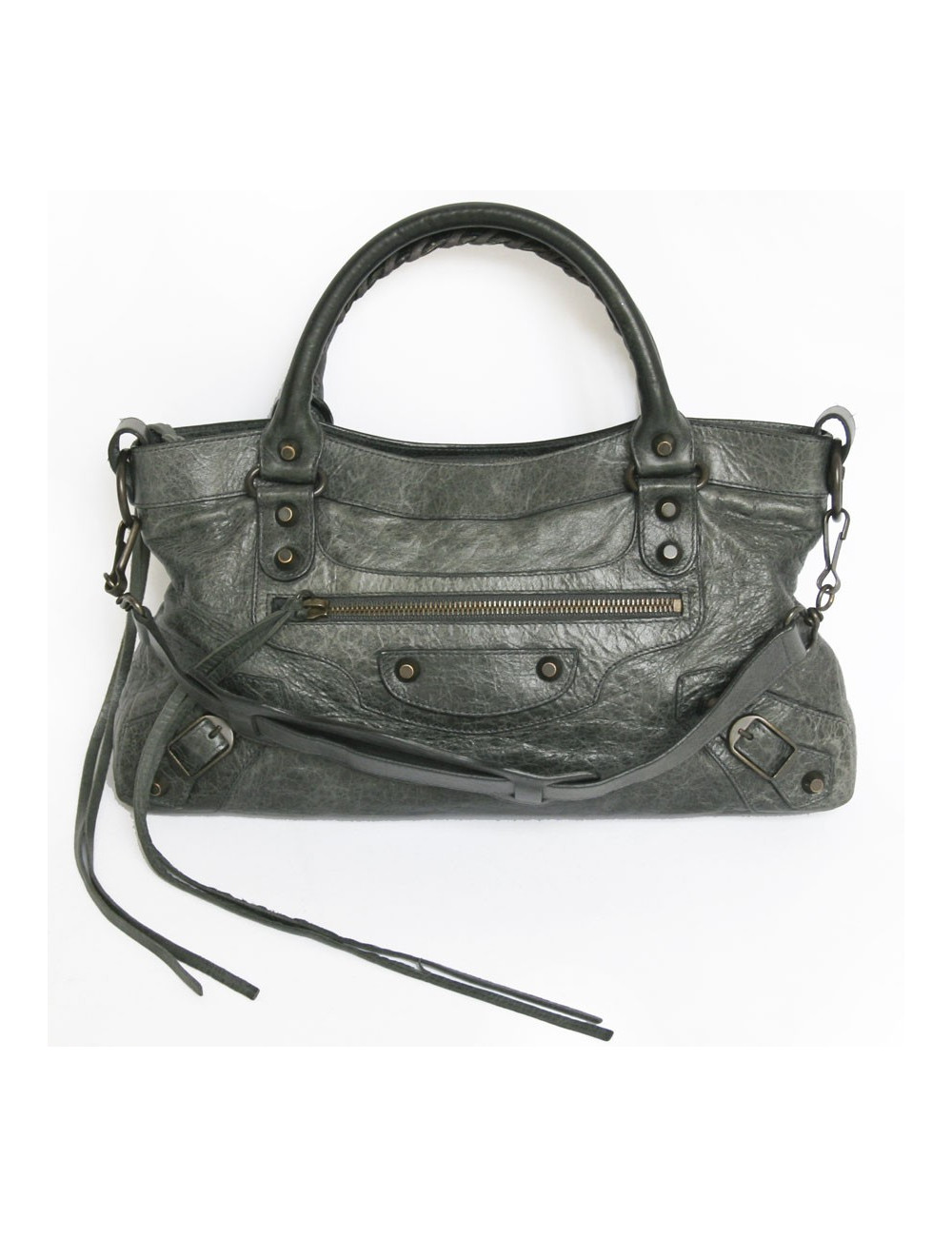 Sac Classic First BALENCIAGA  cuir vert