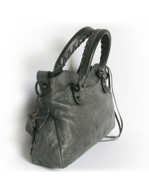 Sac Classic First BALENCIAGA  cuir vert