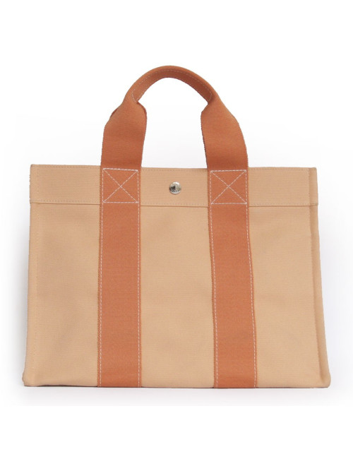 Sac en toile HERMES abricot