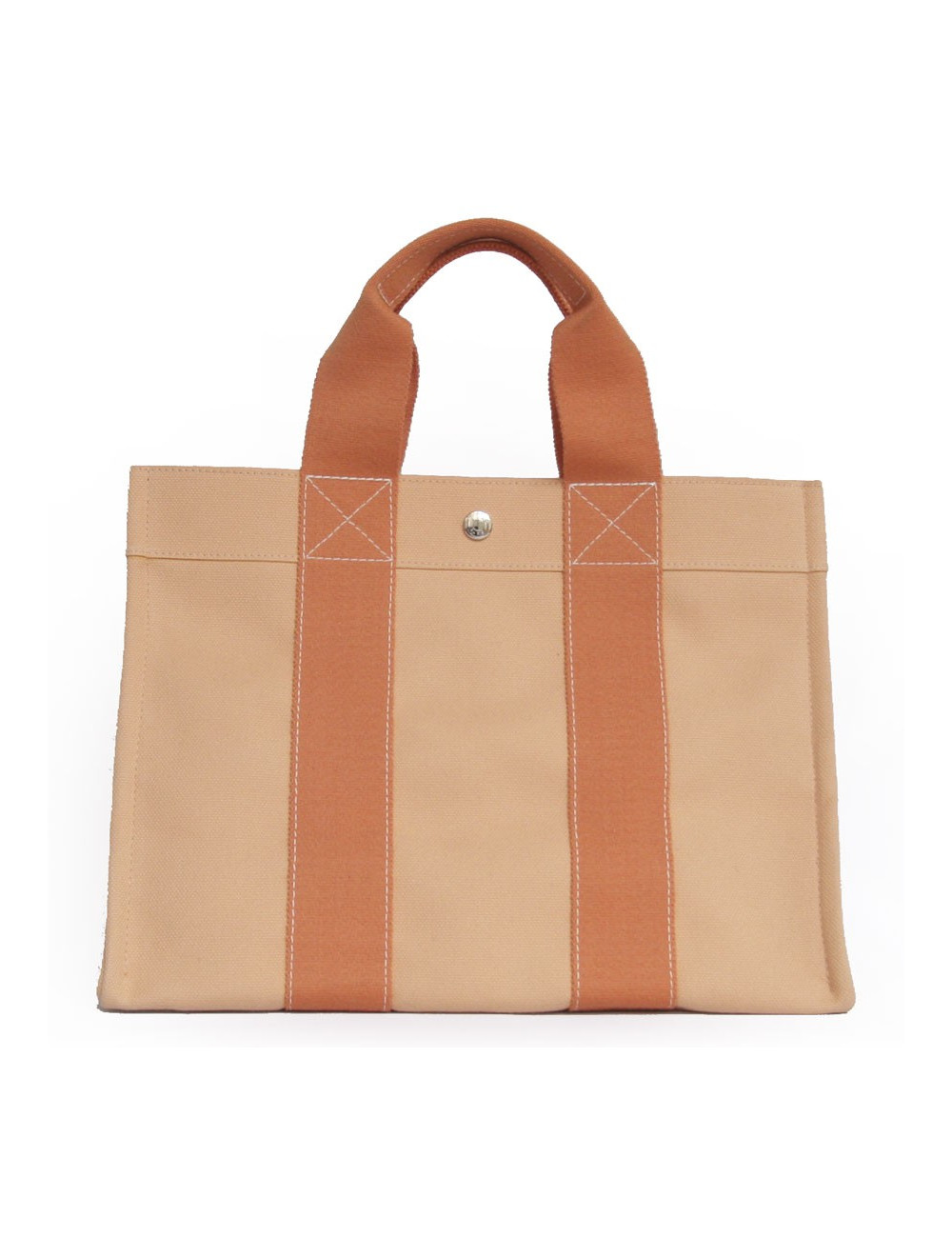 Sac en toile HERMES abricot