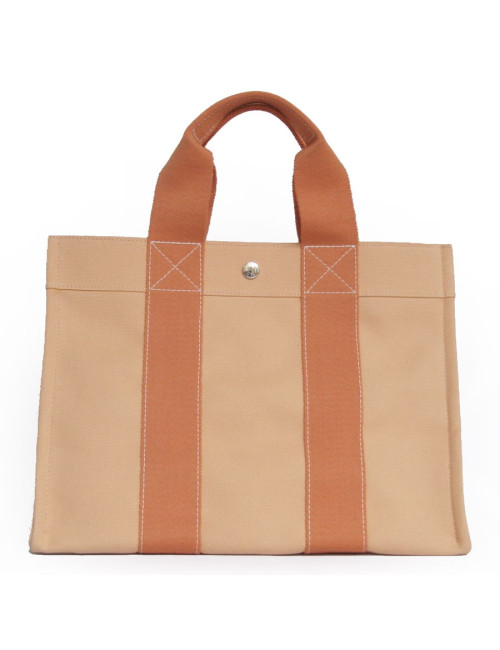 Sac en toile HERMES abricot