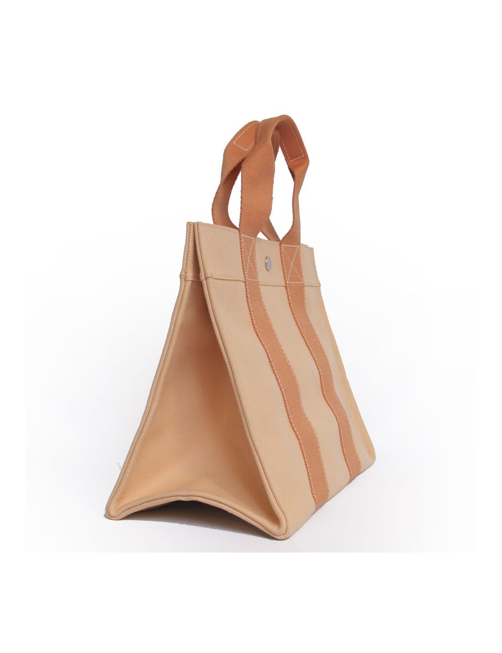 Sac en toile HERMES abricot