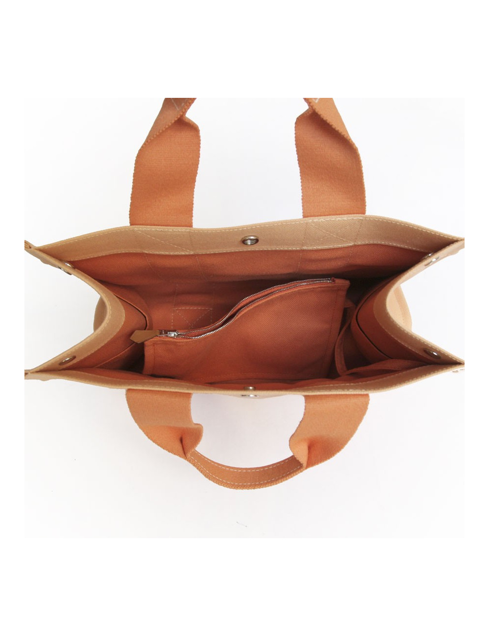 Sac en toile HERMES abricot