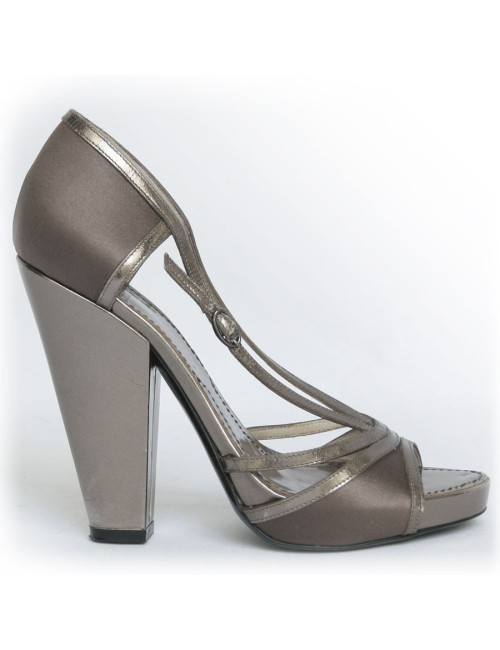 Sandales hautes GIVENCHY t 37 bronze et doré