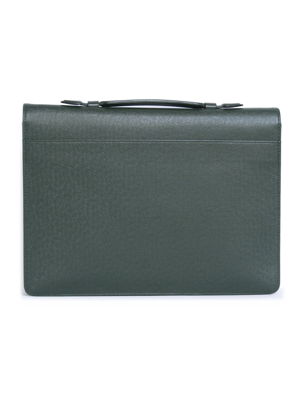 Porte-documents "Robusto" LOUIS VUITTON cuir taiga vert 
