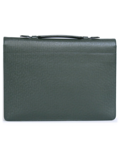porte-documents Robusta  LOUIS VUITTON cuir taiga vert 