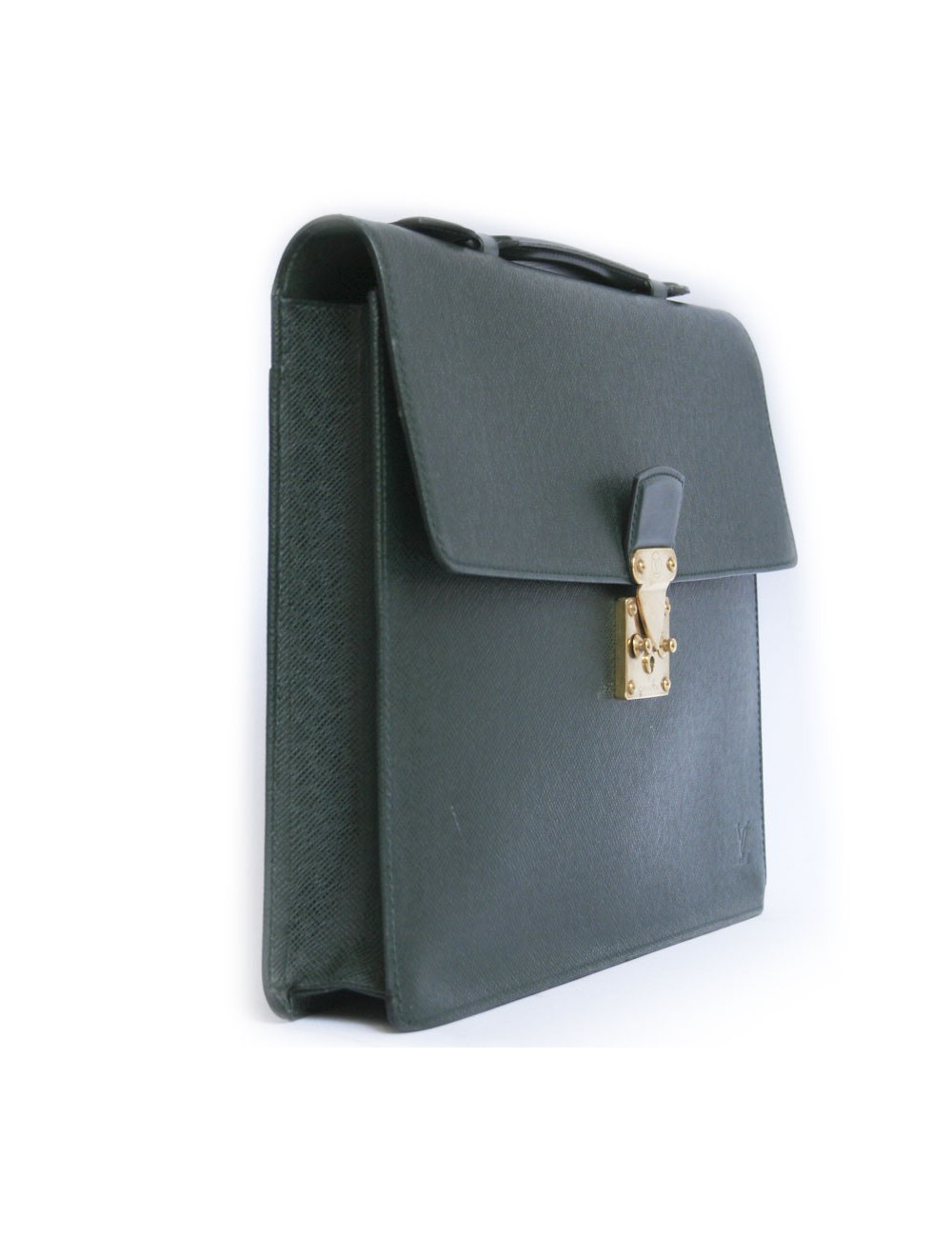porte-documents Robusta  LOUIS VUITTON cuir taiga vert 