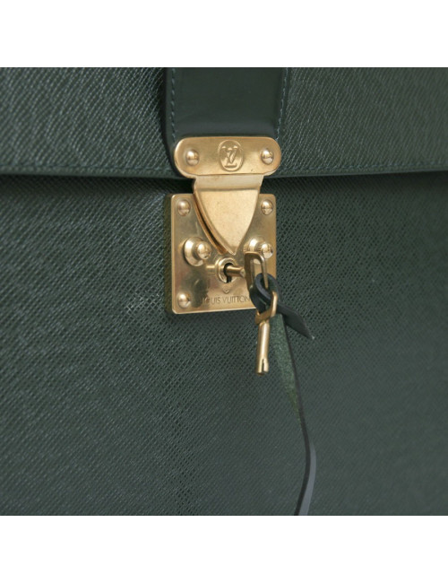 porte-documents Robusta  LOUIS VUITTON cuir taiga vert 