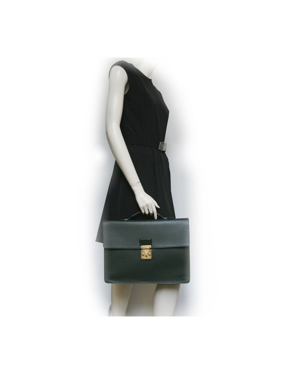 porte-documents Robusta  LOUIS VUITTON cuir taiga vert 