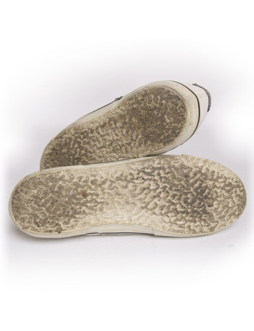 Tennis CHANEL t 37 toile blanc et noir