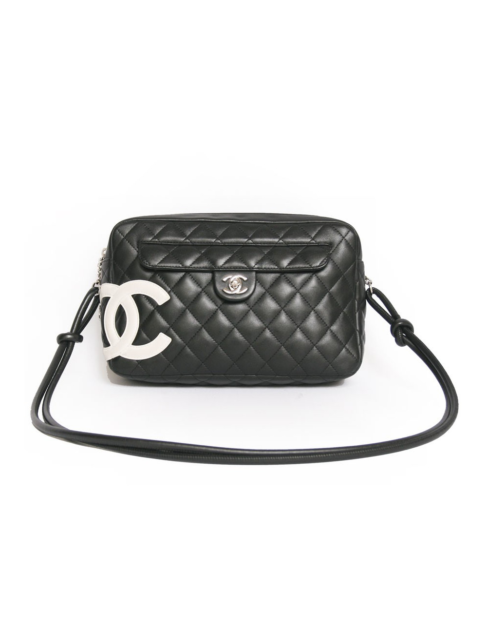 Sac Cambon CHANEL cuir noir 