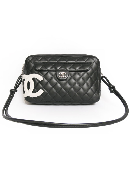 Sac Cambon CHANEL cuir noir 
