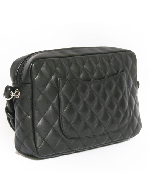 Sac Cambon CHANEL cuir noir 