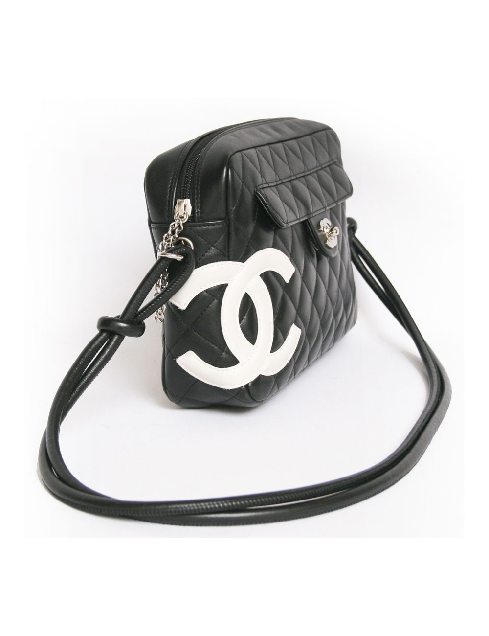 Sac Cambon CHANEL cuir noir 