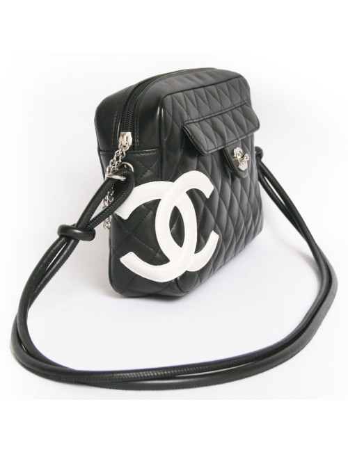Sac Cambon CHANEL cuir noir 