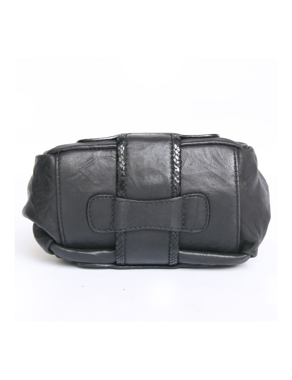 Mini sac JIMMY CHOO cuir vieilli et serpent noir