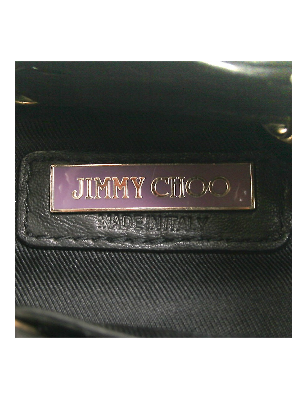 Mini sac JIMMY CHOO cuir et serpent noir
