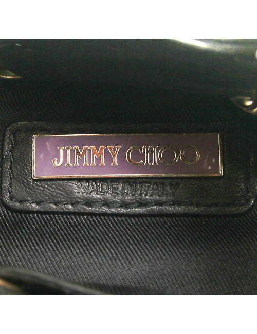 Mini sac JIMMY CHOO cuir et serpent noir