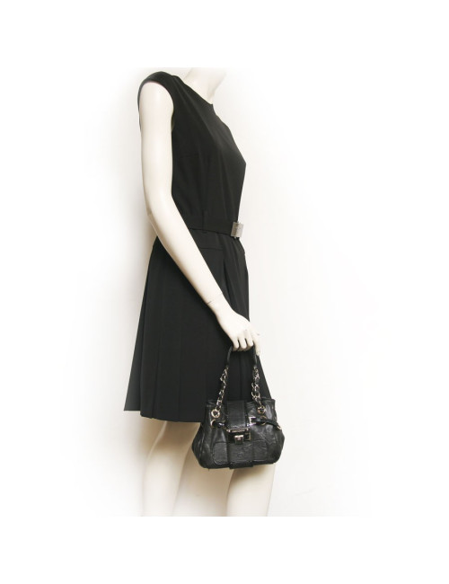 Mini sac JIMMY CHOO cuir et serpent noir