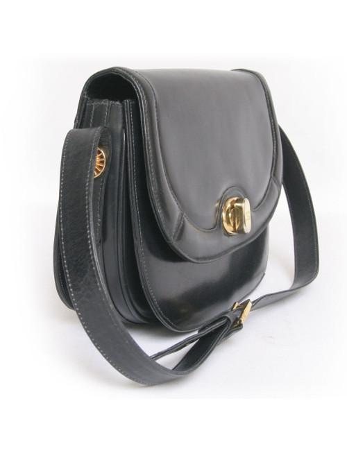 Sac CELINE cuir lisse bleu vintage