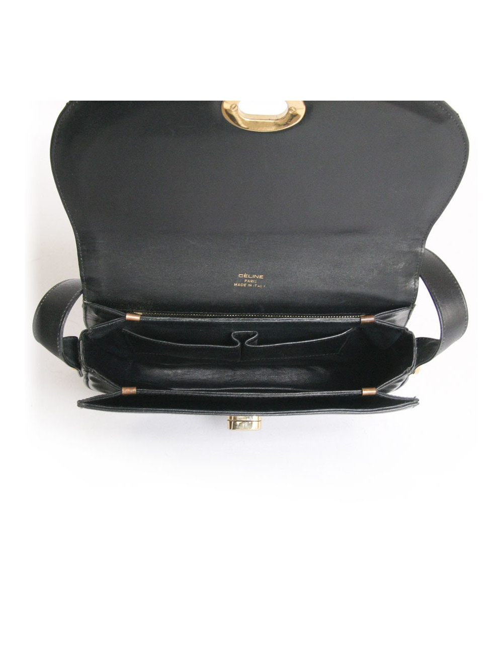 Sac CELINE cuir lisse bleu vintage