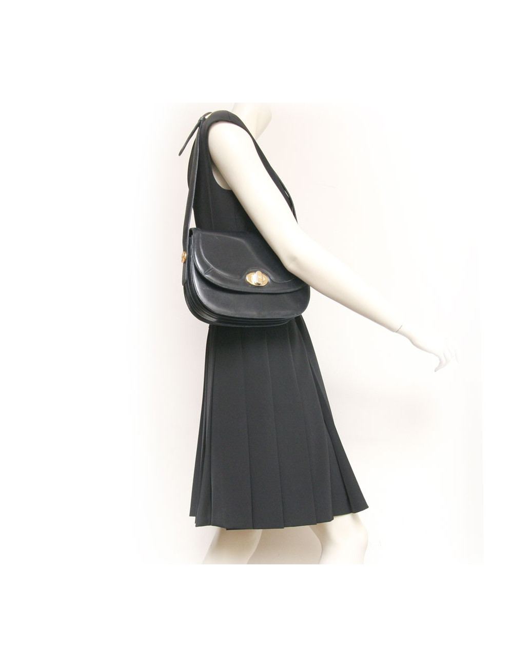 Sac CELINE cuir lisse bleu vintage