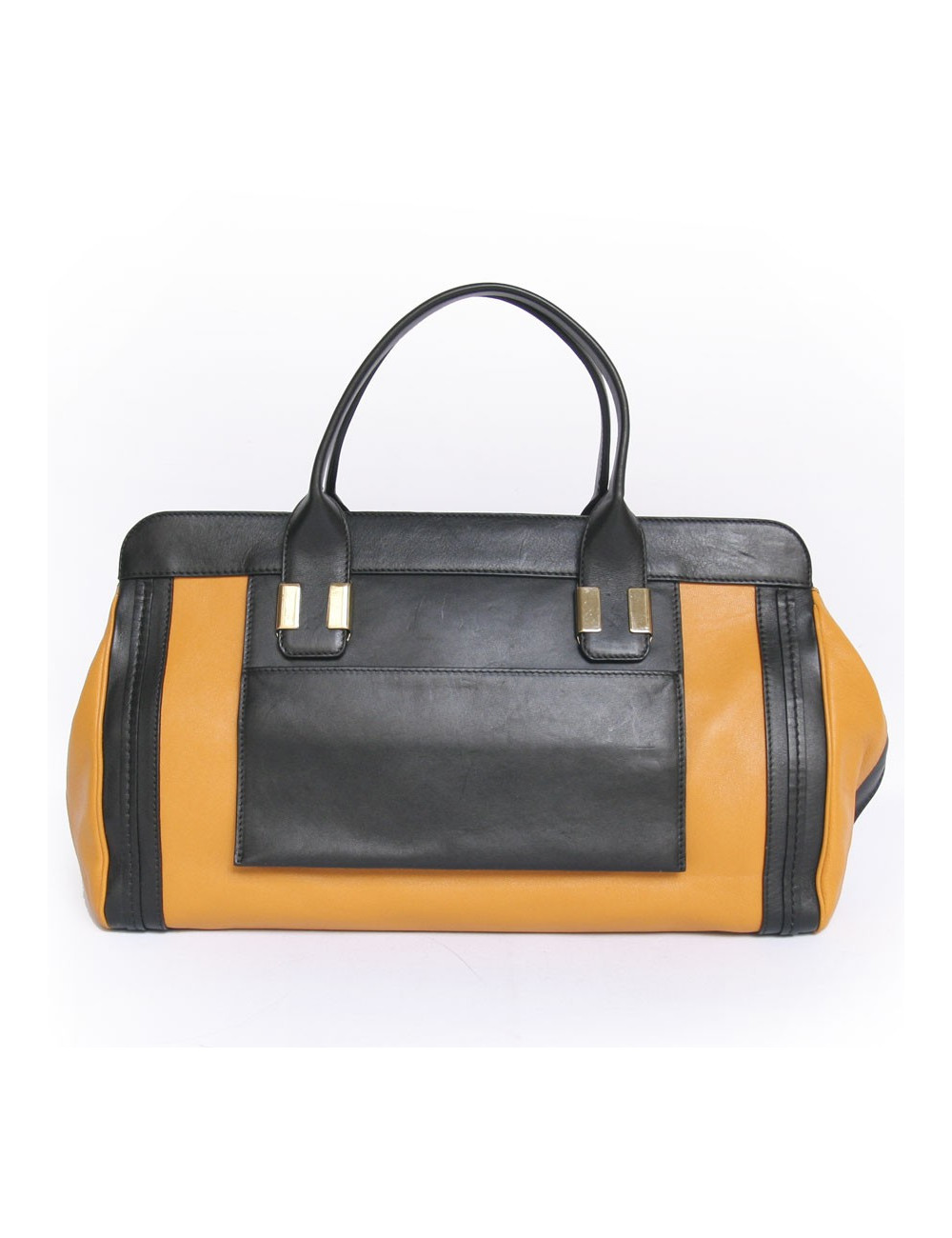 Sac CHLOE bicolore noir et moutarde