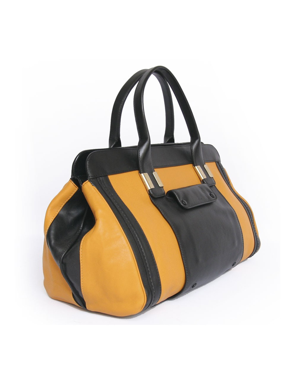 Sac CHLOE bicolore noir et moutarde