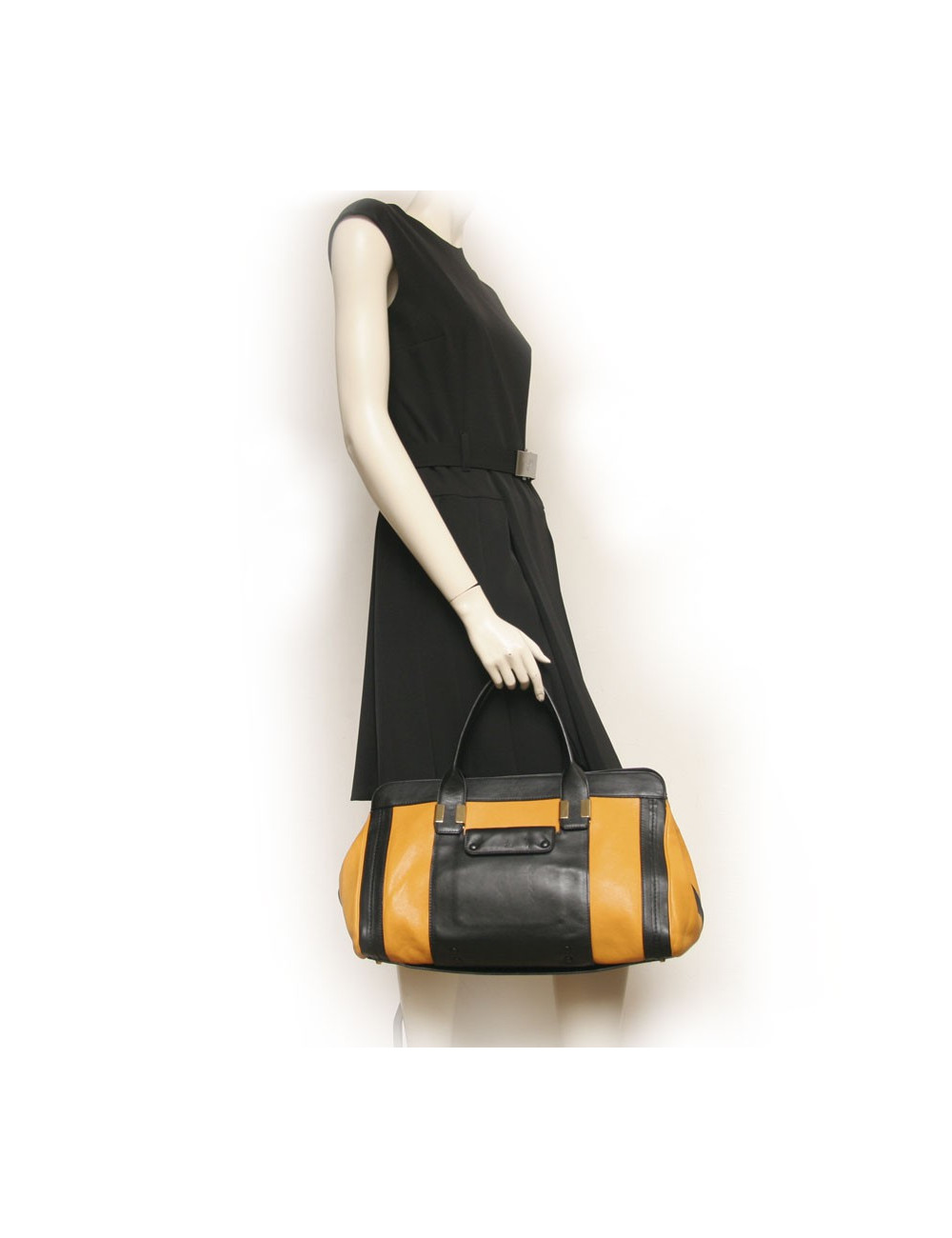 Sac CHLOE bicolore noir et moutarde