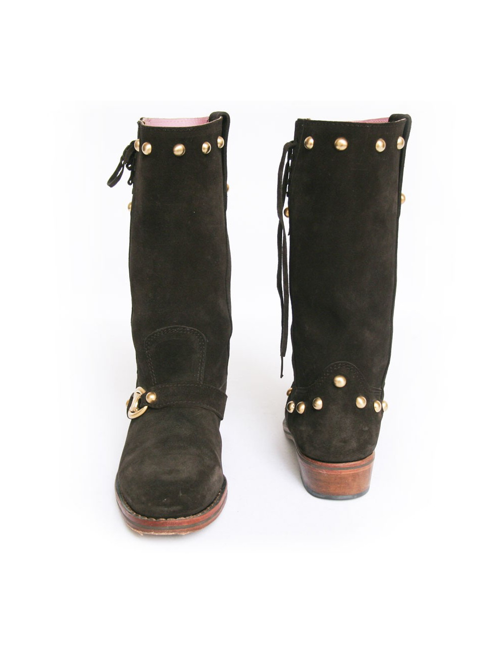 Bottes CELINE en veau velours marron T 36