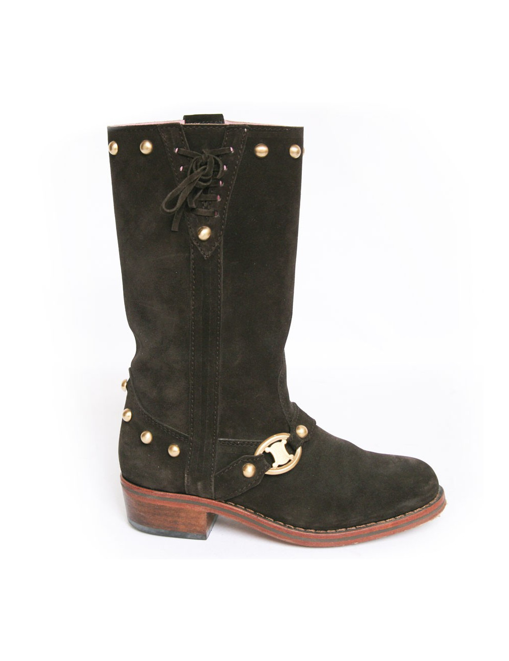 Bottes CELINE en veau velours marron T 36