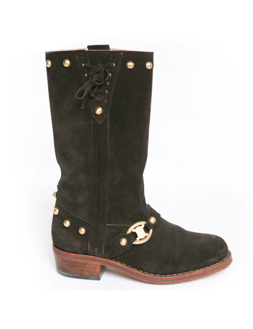 Bottes CELINE en veau velours marron T 36