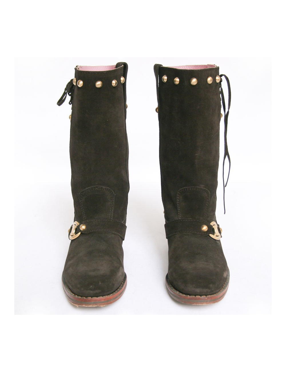Bottes CELINE en veau velours marron T 36