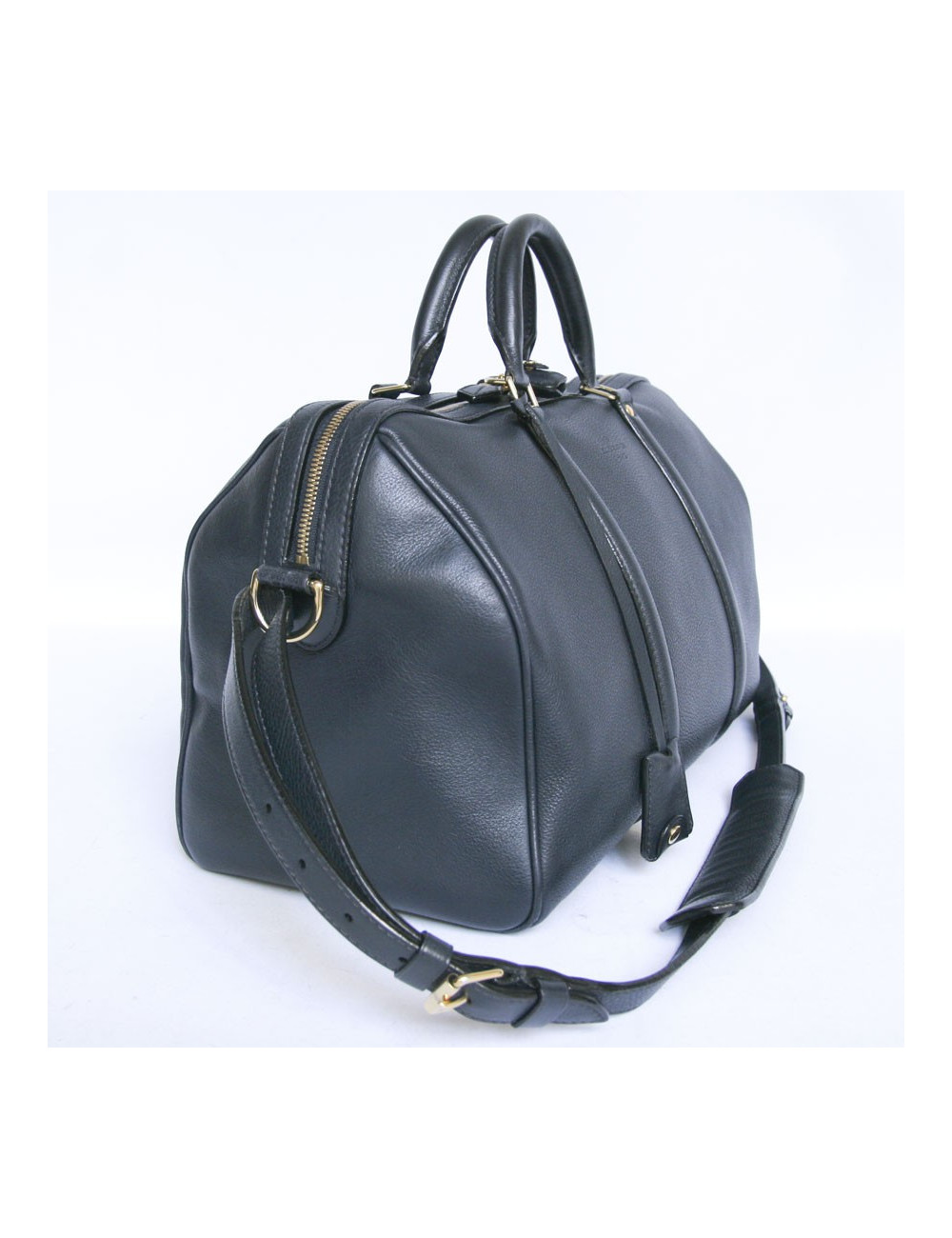 Sac speedy LOUIS VUITONN cuir bleu avec bandoulière